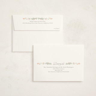 This is a sweet pea baby thank you cards with standard by Erin L. Wilson called dottie printing on strathmore in standard