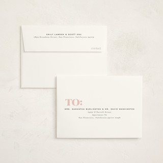 This is a ivory baby thank you cards with standard by Alethea and Ruth called ampersand duo printing on strathmore in standard