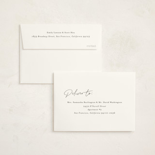 This is a noir baby thank you cards with standard by AK Graphics called simply printing on strathmore in standard