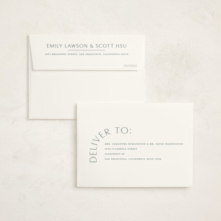 This is a snow baby thank you cards with standard by Lauren Chism called take shape printing on strathmore in standard