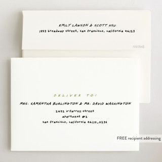 This is a greenery birth announcements with standard by AK Graphics called pano printing on recycled smooth signature in standard