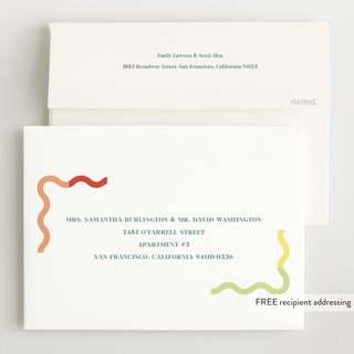 This is a persimmon birth announcements with standard by Baumbirdy called wavy pastel frame printing on signature in standard