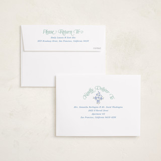 This is a periwinkle birth announcements with standard by Jackie Crawford called highgrove printing on recycled smooth signature in standard