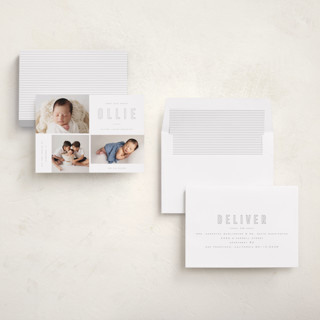 This is a dove birth announcements with standard by Kristie Kern called sweet gallery printing on recycled smooth signature in standard