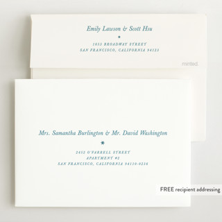 This is a baby blue birth announcements with standard by Alston Foster called sweet stripes printing on recycled smooth signature in standard