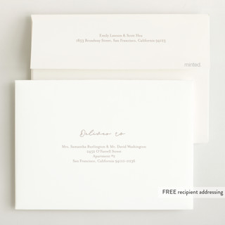 This is a fawn birth announcements with standard by Nicole Walsh called stitched frame printing on recycled smooth signature in standard