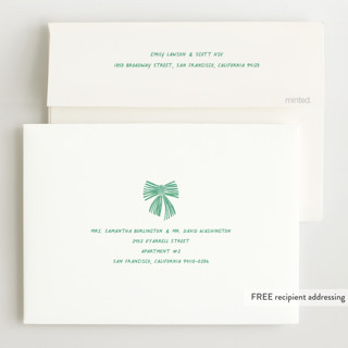 This is a mint birth announcements with standard by Angela Marzuki called casual hello printing on recycled smooth signature in standard