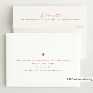 This is a terracotta birth announcements with standard by Blustery August called camellia printing on recycled smooth signature in standard