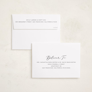 This is a onyx birth announcements with standard by Genna Blackburn called first-name basis printing on recycled smooth signature in standard