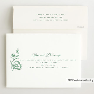 This is a forest birth announcements with standard by Teju Reval called dreamy garden printing on signature in standard