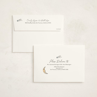 This is a sky birth announcements with standard by Ashlee Townsend called over the moon and back printing on signature in standard