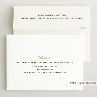 This is a greenery birth announcements with standard by AK Graphics called cursive printing on smooth signature in standard