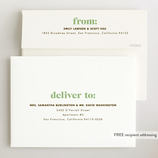 This is a lime birth announcements with standard by Shirley Lin Schneider called bold nickname printing on recycled smooth signature in standard