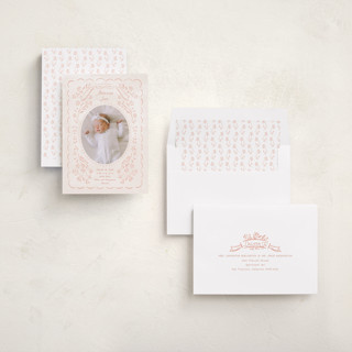 This is a peony birth announcements with standard by JeAnna Casper called adelaide printing on recycled smooth signature in standard
