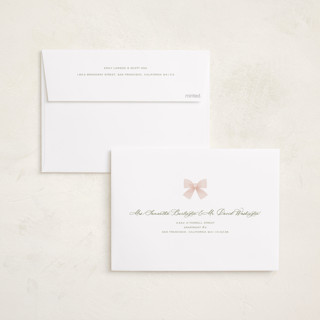 This is a blush birth announcements with standard by Paper Raven Co. called sweet adelaide printing on recycled smooth signature in standard