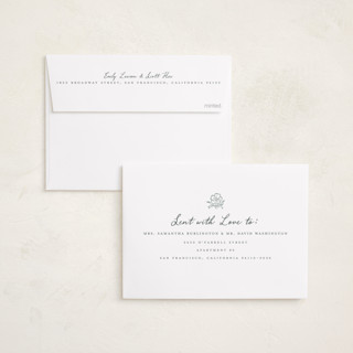 This is a powder birth announcements with standard by Vera Lim called vintage lace stripes printing on recycled smooth signature in standard
