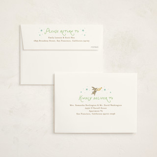 This is a sage birth announcements with standard by Jackie Crawford called woodland jamboree printing on signature in standard
