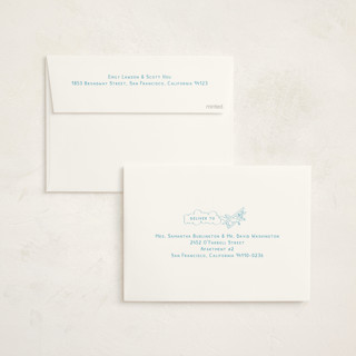 This is a cerulean birth announcements with standard by Paloma Morand Monteil called my little world tour printing on signature in standard