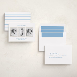 This is a tugboat birth announcements with standard by Alexandra Cohn called opus printing on recycled smooth signature in standard