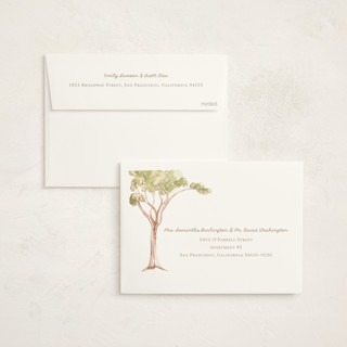 This is a sage birth announcements with standard by Teju Reval called dreamy lake printing on signature in standard