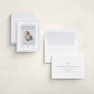 This is a sea birth announcements with standard by Elly called a little dream printing on recycled smooth signature in standard