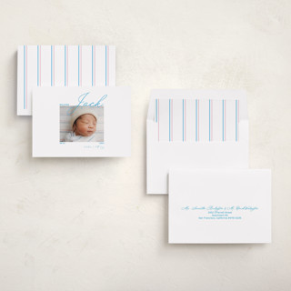 This is a ocean birth announcements with standard by Jen Ramsey called congratulations printing on recycled smooth signature in standard