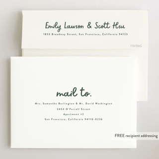 This is a snow birth announcements with standard by Lauren Chism called meet cute printing on recycled smooth signature in standard