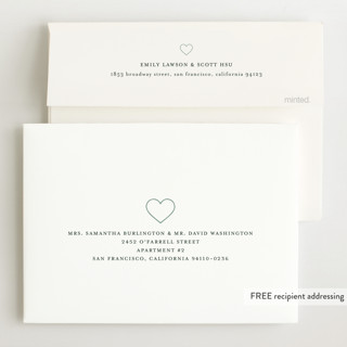 This is a evergreen birth announcements with standard by Jennifer Postorino called minimalist printing on recycled smooth signature in standard