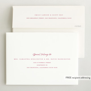 This is a berry birth announcements with standard by Kelly Schmidt called beach linen printing on recycled smooth signature in standard