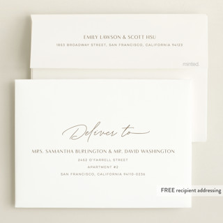 This is a caramel birth announcements with standard by Michelle Taylor called typographic mix printing on recycled smooth signature in standard