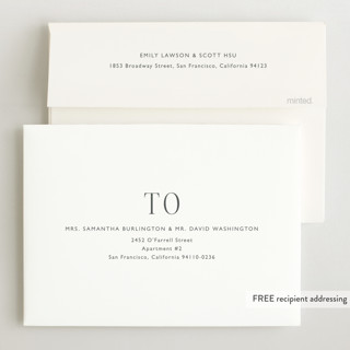 This is a ink birth announcements with standard by Carolyn MacLaren called the chic side printing on recycled smooth signature in standard