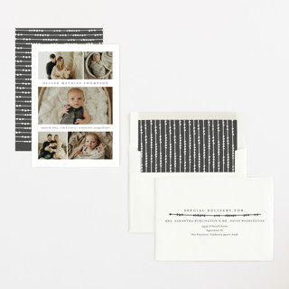 This is a cloud birth announcements with standard by Heather Schertzer called too cute printing on recycled smooth signature in standard