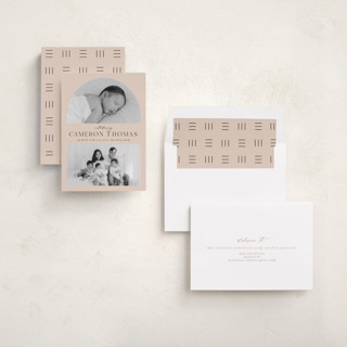 This is a sand birth announcements with standard by Ashley Iwafuchi called simply introducing printing on recycled smooth signature in standard