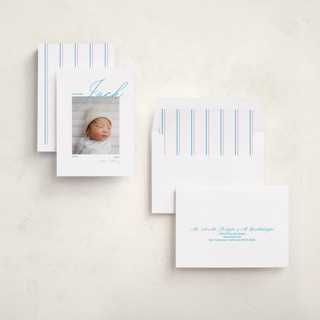 This is a ocean birth announcements with standard by Jen Ramsey called congratulations printing on recycled smooth signature in standard