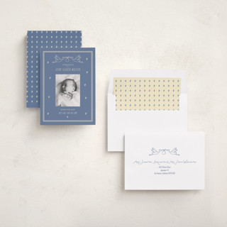 This is a neptune birth announcements with standard by Rina Ozum called our little miracle printing on recycled smooth signature in standard