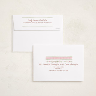 This is a ballet slipper birth announcements with standard by Creo Study called cottagecore wallpaper printing on recycled smooth signature in standard
