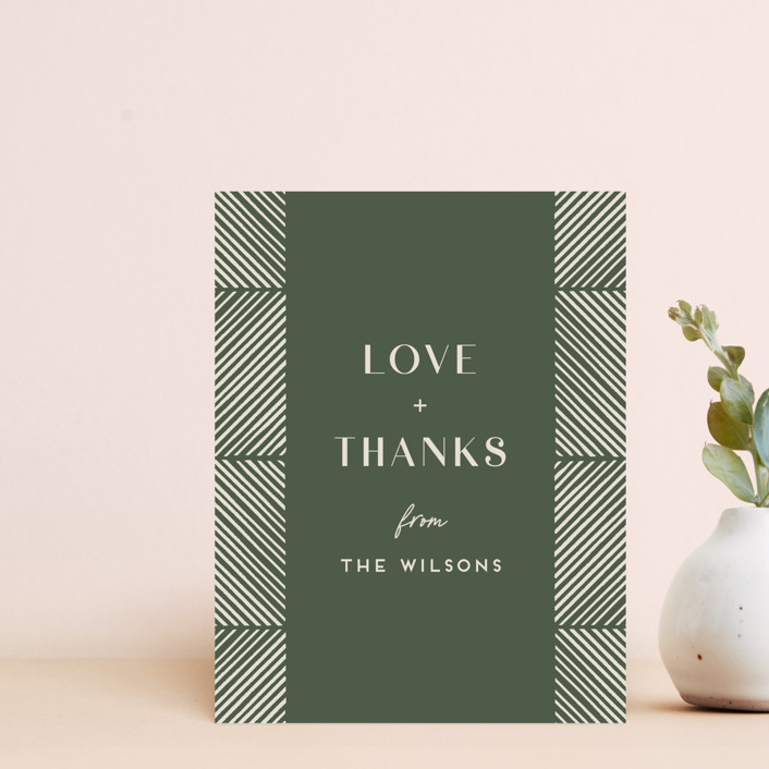 Herringbone Frame Thank You Card