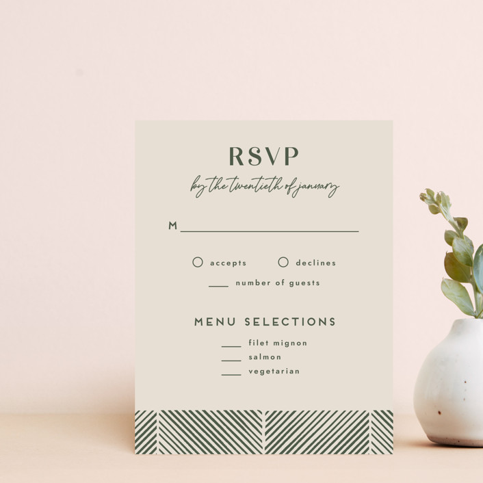 Herringbone Frame RSVP Card