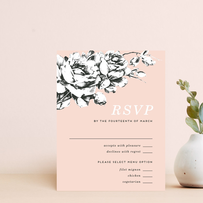 La Vie en Rose RSVP Card