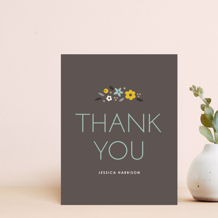 Simply Floral Thank You Card