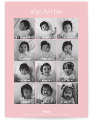This is a blush kids birthday invitations with standard by Megan Davis called classic bunny printing on signature in standard