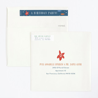 This is a deep sea kids birthday invitations with standard by Angela Garrick called to the aquarium printing on signature in standard