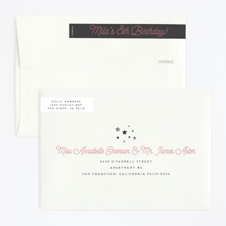 This is a midnight kids birthday invitations with standard by Erica Krystek called slumber sloth printing on signature in standard