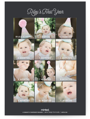 This is a midnight kids birthday invitations with standard by Erica Krystek called slumber sloth printing on signature in standard