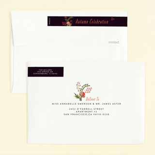 This is a grape juice kids birthday invitations with standard by Nazia Hyder called autumn celebration printing on signature in standard