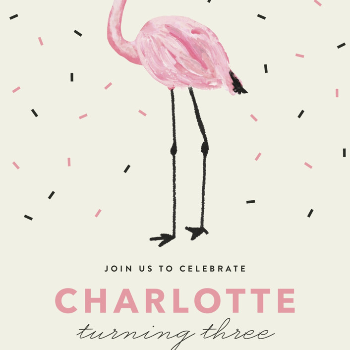 Personalised Flamingo Birth Print Picture Christening Gift Nursery Wall Art