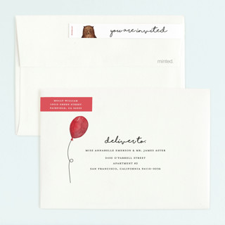 This is a red candy kids birthday invitations with standard by Remioni called bear printing on signature in standard