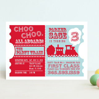 choo choo train children s birthday party invitati minted