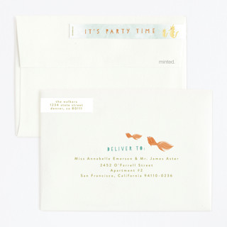 This is a sea weed kids birthday invitations with standard by Grace Kreinbrink called sea party printing on signature in standard