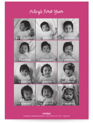 This is a magenta kids birthday invitations with standard by Melissa Egan of Pistols called festive bunting printing on signature in standard